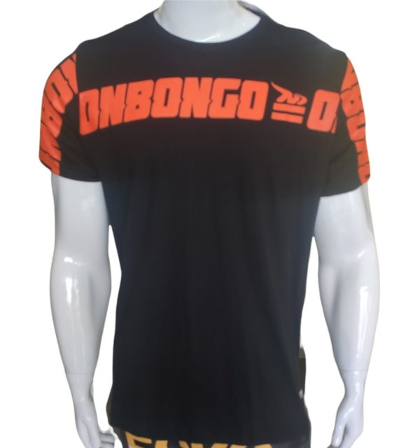 Camiseta Onbongo Masculina – Preta e Laranja